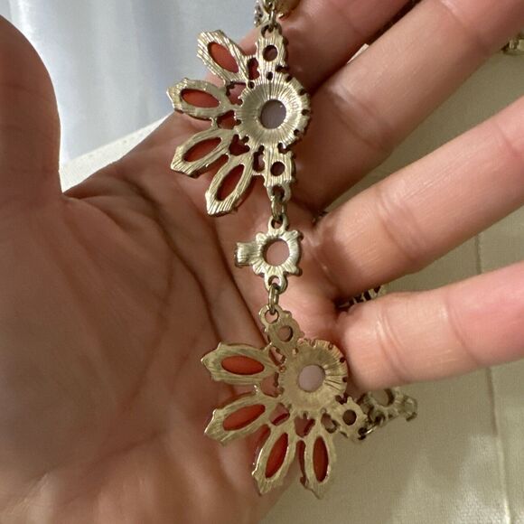 Bridgerton Women Necklace Statement Multicolor Stones Rhinestone Gold Chain - Picture 9 of 11